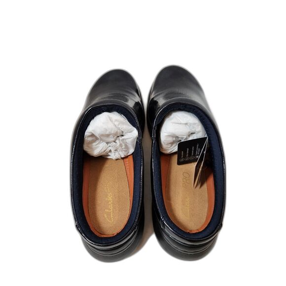 Clarks Pro Clog Women's Size 11 Navy Patent - Picture 5 of 9